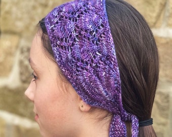 Silky Lace Headband Knitting Pattern WM2109