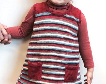 Pinafore Dress Knitting Pattern WM2023