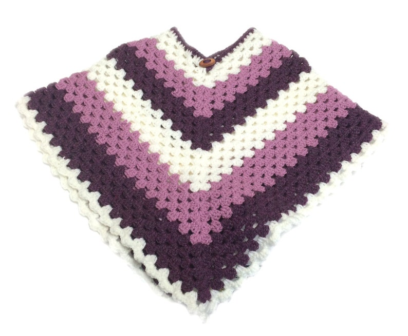 Kids Basic V Poncho Crochet Pattern WM2042 image 2