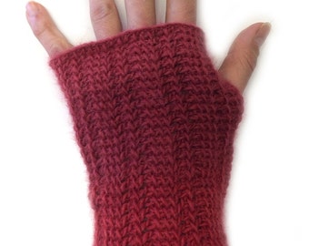 Tunisian Mitts Crochet Pattern WM2049