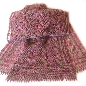 Honley Lace Scarf Knitting  Pattern WM2059