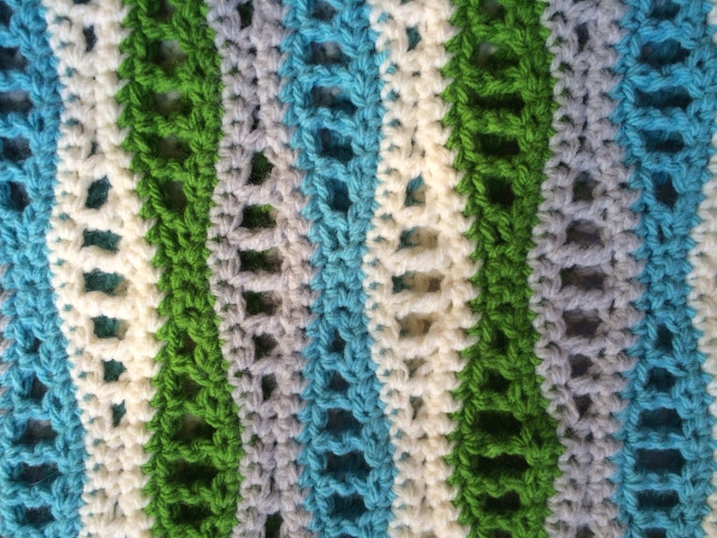 Sea Foam Baby Blanket Crochet Pattern WM2061 image 3