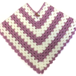 Kids Basic V Poncho Crochet Pattern WM2042 image 3