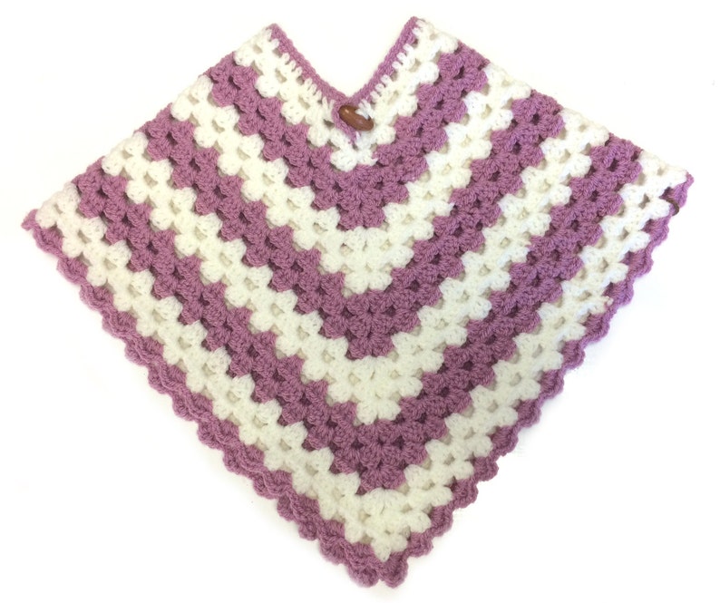 Kids Basic V Poncho Crochet Pattern WM2042 image 3