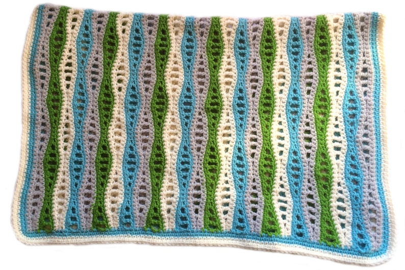 Sea Foam Baby Blanket Crochet Pattern WM2061 image 2