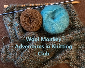 Wool Monkey Adventures in Knitting Pattern Subscription Club