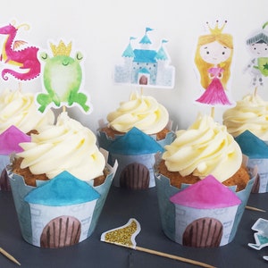 Pink Princess Cupcake Topper/ PRINCESS Cupcake Topper/ Muffin Deco Princess