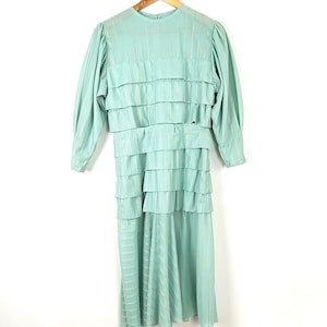 strapless open back dress Pleated Collared Long Sleeve Midi Dress – English Factory main image 0