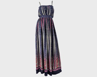 Vintage 1970/'s Floral Blouson Top Dress