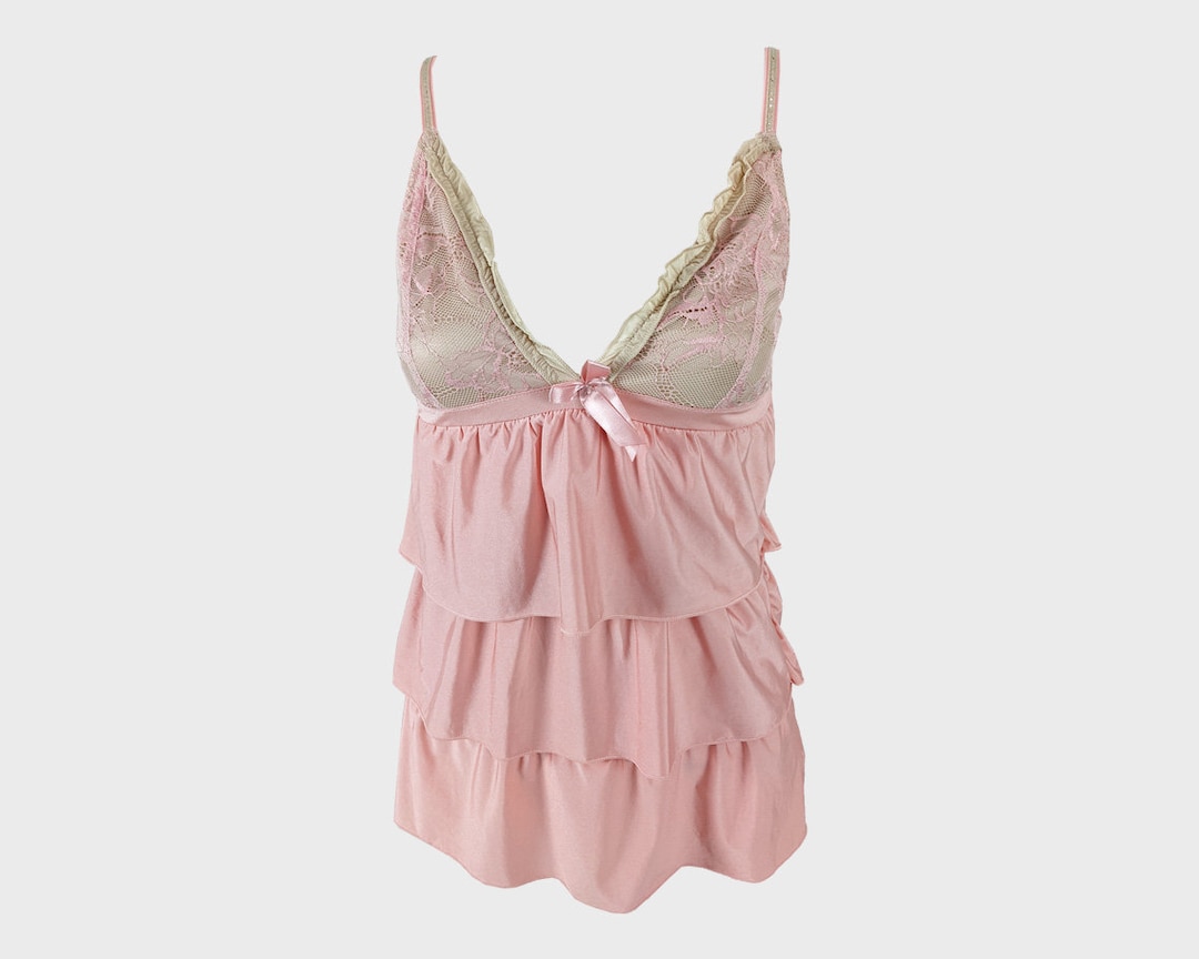 Jean Louis Scherrer Vintage Tiered Spaghetti Strap Ruffle
