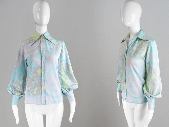 Vintage 70s BERNAT KLEIN Psychedelic Top 1970s Psy