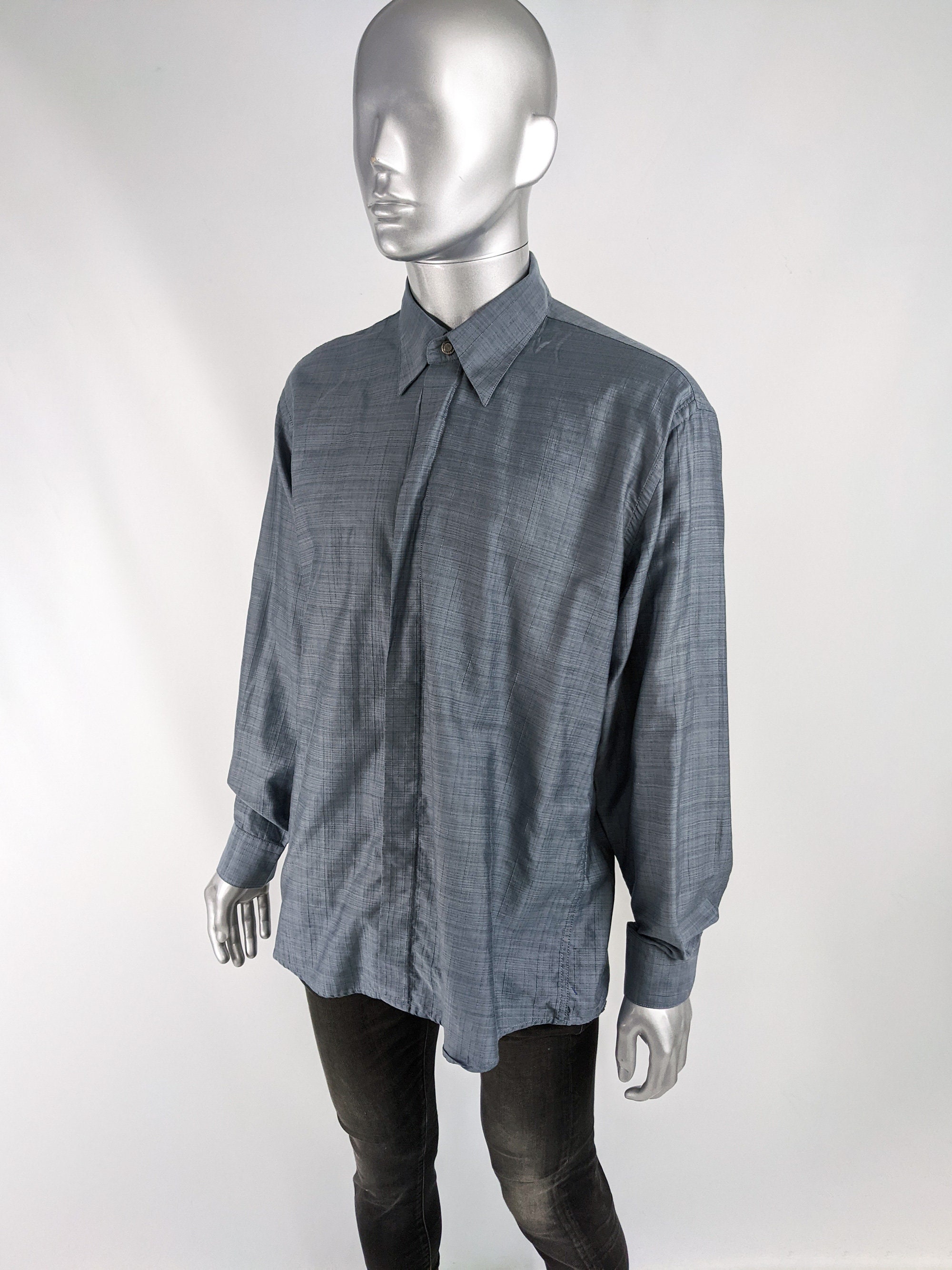 GIANFRANCO FERRE 90s リネンシャツ アーカイブ Gianfranco Ferre Jeans Vintage Grey Shirt Size S | eBay