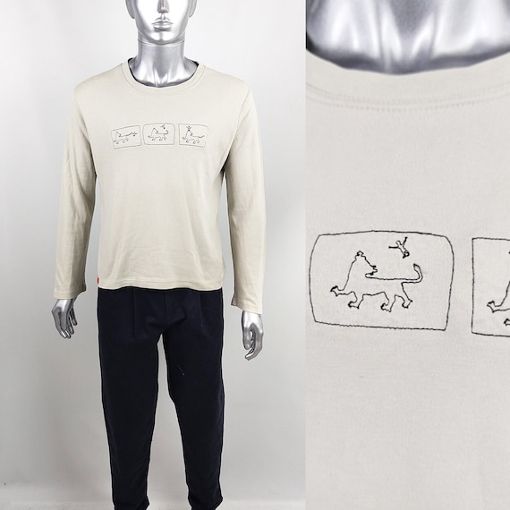 Vintage JOE CASELY-HAYFORD Mens Long Sleeve Embroidered Top 