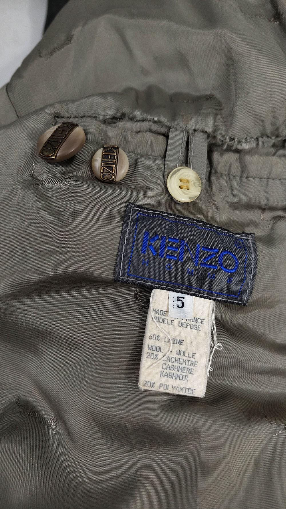 Vintage KENZO Coat Men, Yellow Wool Coat, Mens Parka Vintage KENZO Coat Men, Yellow Wool Coat, Mens Parka