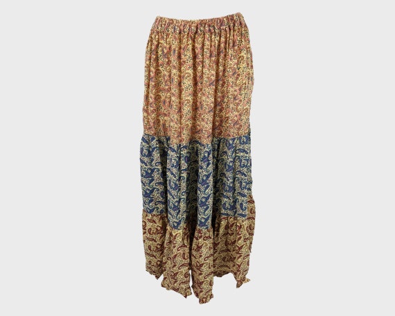 Vintage Paisley Skirt Peasant Skirt Hippie Maxi S… - image 1
