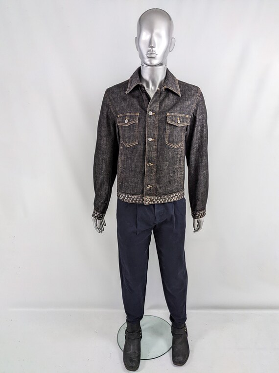 Moschino Mens Black Denim Jacket 