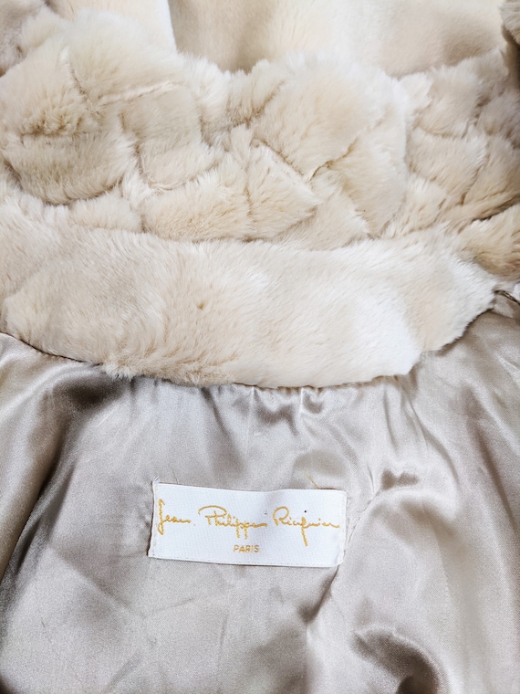 Cream faux fur shop trim swing coat