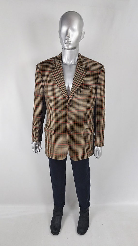 Vintage 80s Italian Blazer, Mens Preppy Jacket, C… - image 2