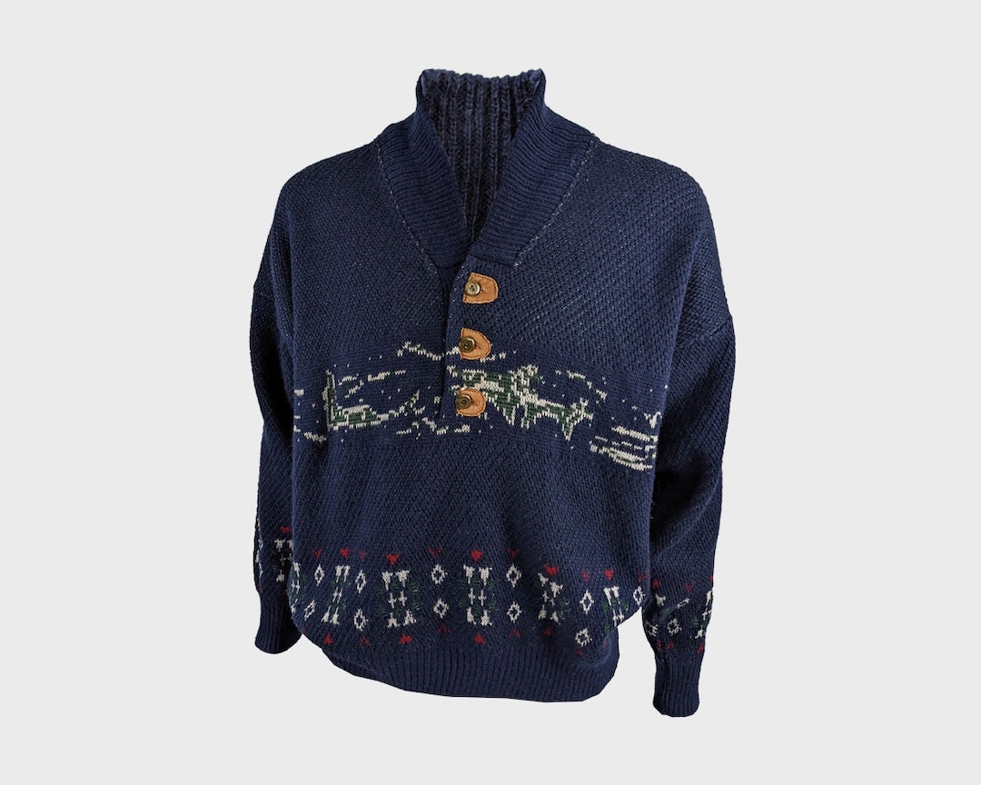 その他ブランド / Spencer-Hey/60s/オランダ製/ニット・セーター(厚手)/--/ウール/BLU// Luciano Chiari Vintage 80s Mens Preppy Sweater Made in Italy Brown