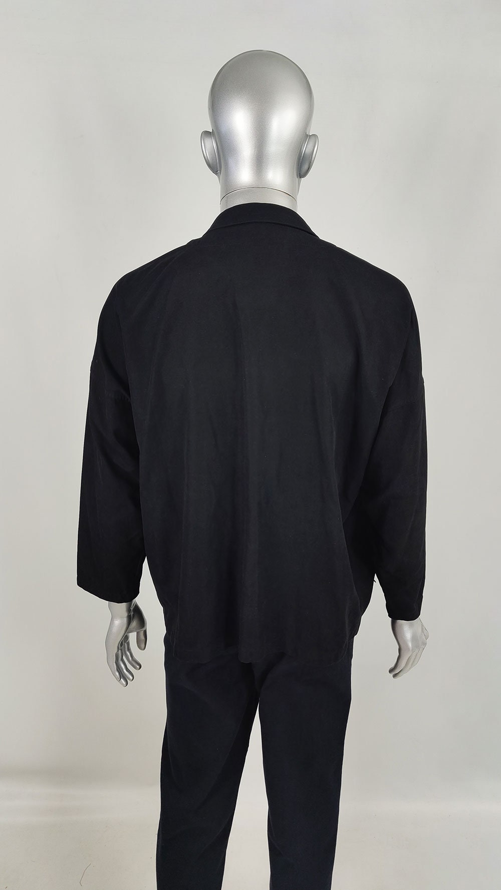 Vintage 80s CALUGI E GIANNELLI Mens Black Jacket, Italian Vintage 80s CALUGI E GIANNELLI Mens Black Jacket, Italian