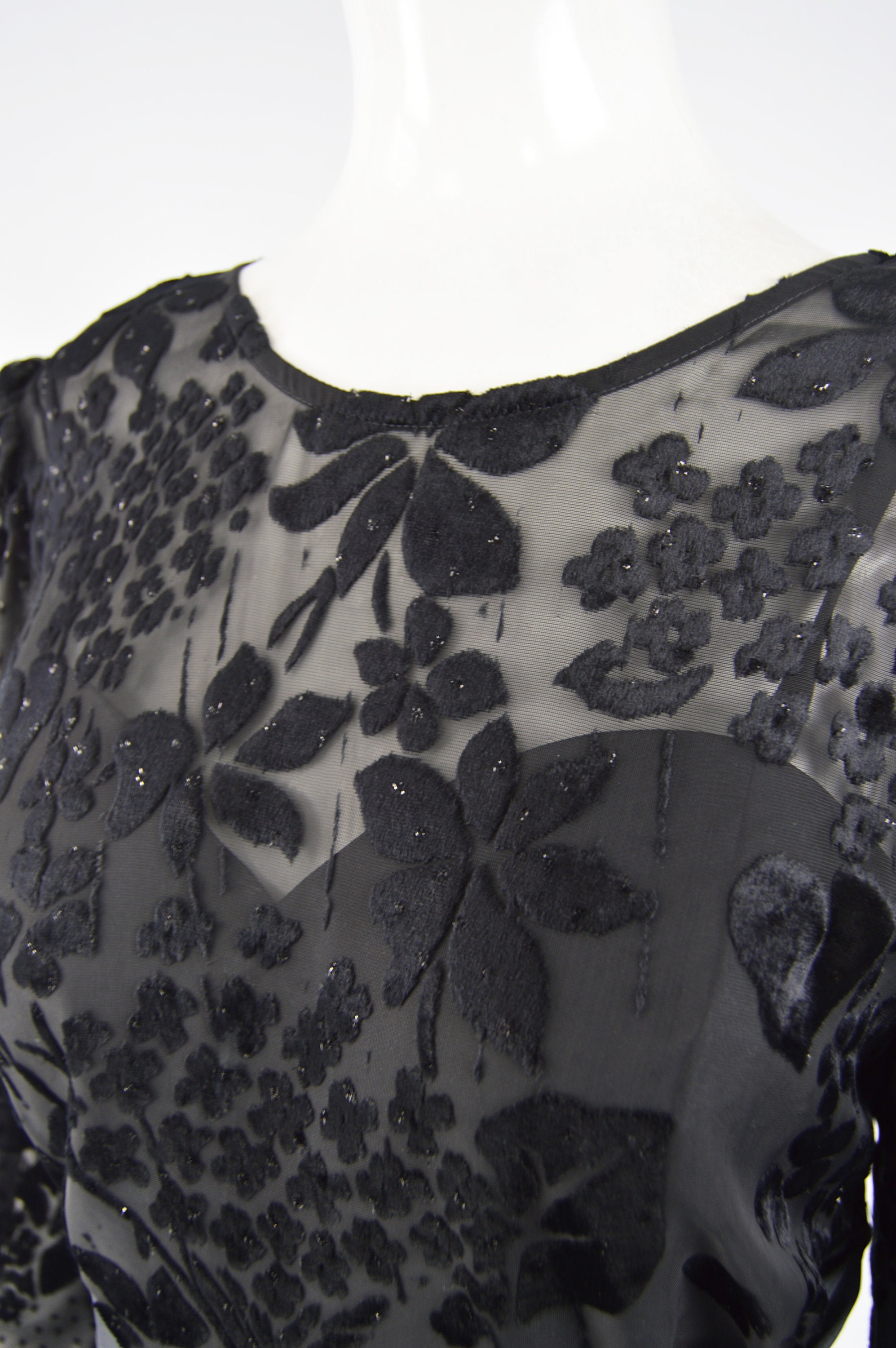80s Evening Dress RADLEY Black Devore Taffeta Gothic Prom | Etsy UK