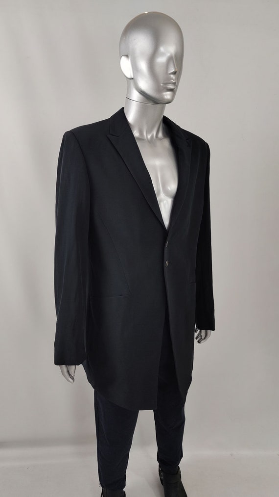 Vintage Carlo Pignatelli Tailcoat Blazer, Italian Designer Black 