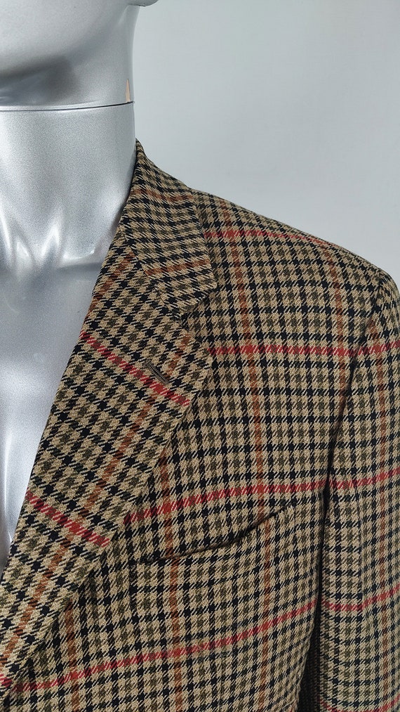 Vintage 80s Italian Blazer, Mens Preppy Jacket, C… - image 5