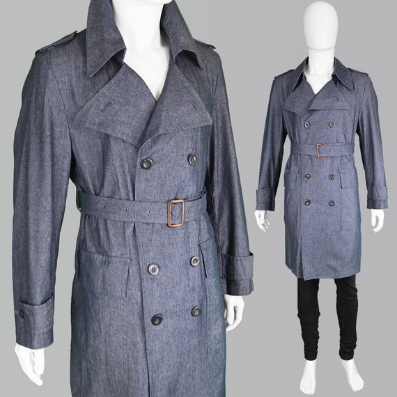 denim trench coat mens