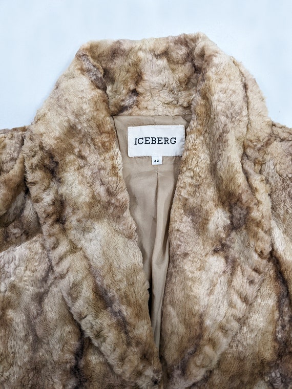 ICEBERG Coat Vintage Faux Fur Coat Furry Coat Sho… - image 7