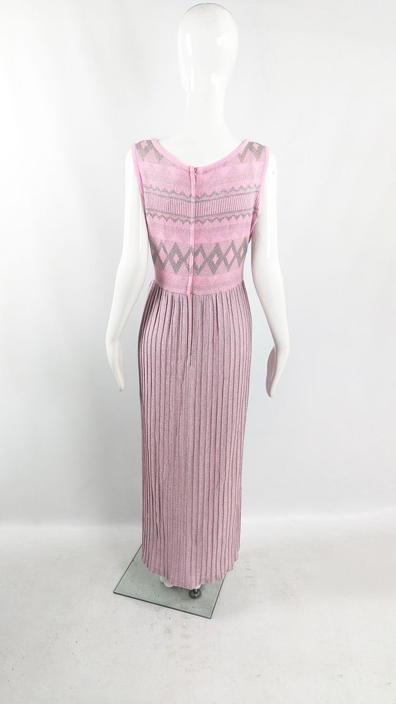 Vintage 70s LOUIS FERAUD Dress, Pink Knit Dress, … - image 7