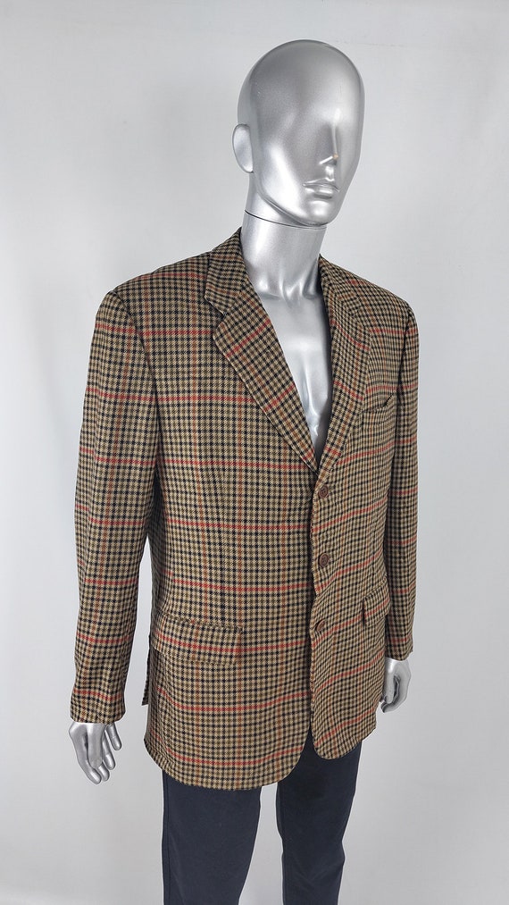 Vintage 80s Italian Blazer, Mens Preppy Jacket, C… - image 6