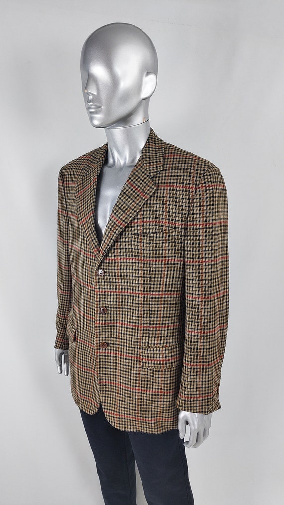 Vintage 80s Italian Blazer, Mens Preppy Jacket, C… - image 3