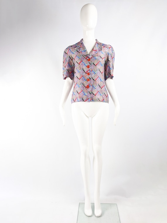 70s Blouse STIRLING COOPER 40s Style 1940s Blouse… - image 2