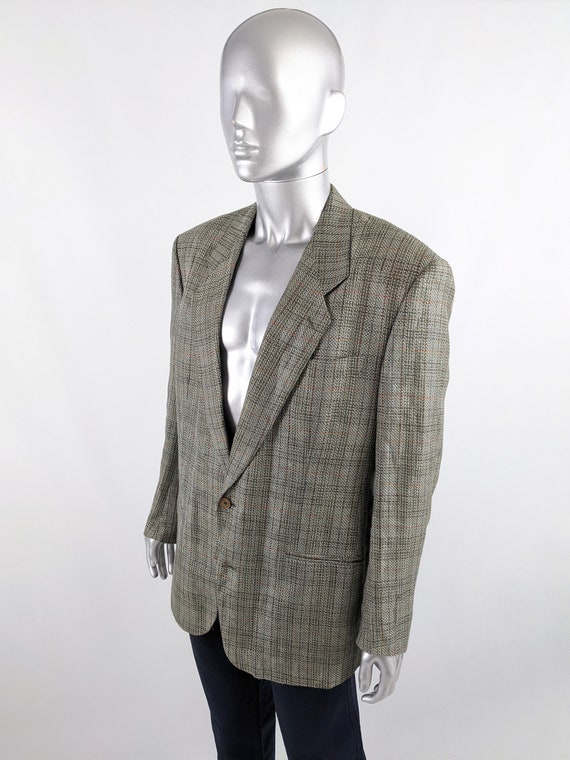 MISSONI Mens Vintage Linen Blazer Silk & Wool Twe… - image 7