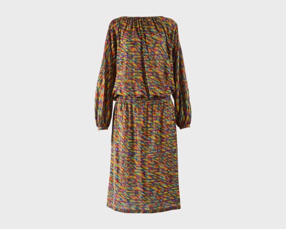 MISSONI Dress Zig Zag Pattern 1980s Party Dress Ra