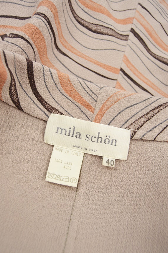 Vintage 80s MILA SCHON Jacket, Wool Crepe, Nipped Waist, Womens Blazer, Designer Vintage, Hourglass Jacket, Taupe Grey, Abstract Print - Etsy UK Vintage 80s MILA SCHON Jacket, Wool Crepe, Nipped Waist, Womens Blazer, Designer Vintage, Hourglass Jacket, Taupe Grey, Abstract Print - Etsy UK