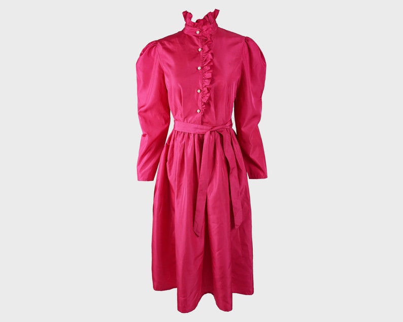Vintage 80s RADLEY Dress Frilly Dress Pink Taffeta Victorian | Etsy