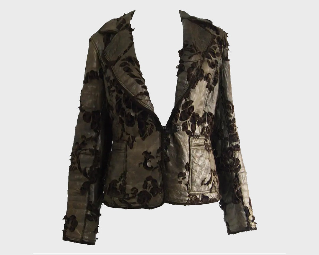 SYLVIE SCHIMMEL Shearling Jacke Schafleder Mantel Cut Out