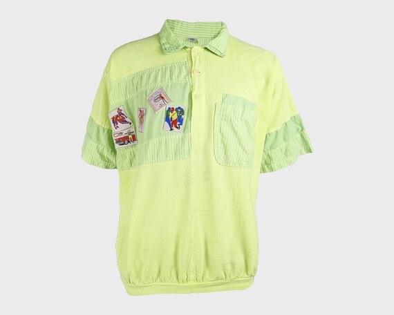 Neon Yellow Mens Polo Shirt Short 