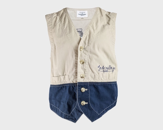 CASTELBAJAC Embroidered Mens Fishing Vest Sleevele