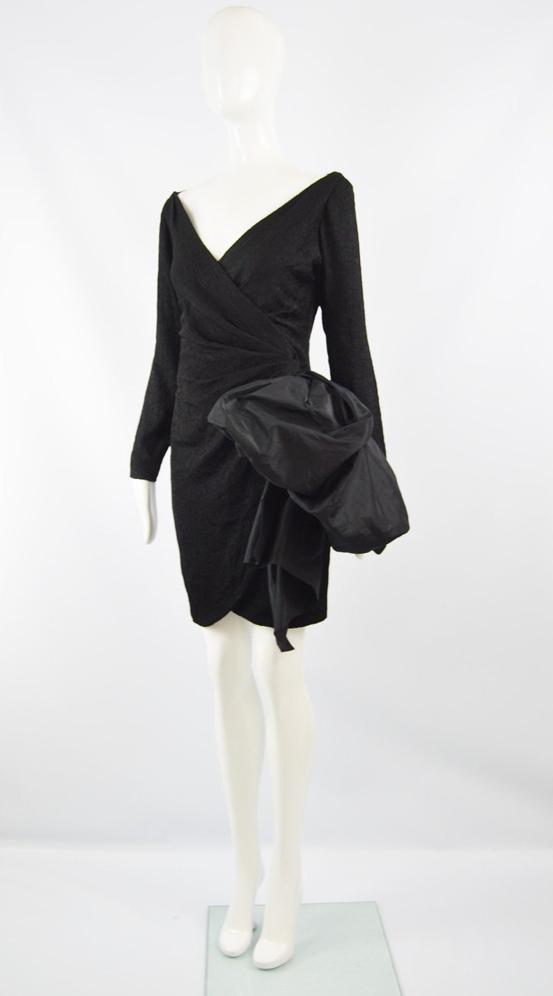 YVES SAINT LAURENT Dress 1987 Ysl Rive Gauche Black Party | Etsy
