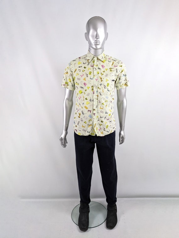 DOLCE & GABBANA Camisa Hombre Pastel Verde Pin Up Ropa - Etsy España