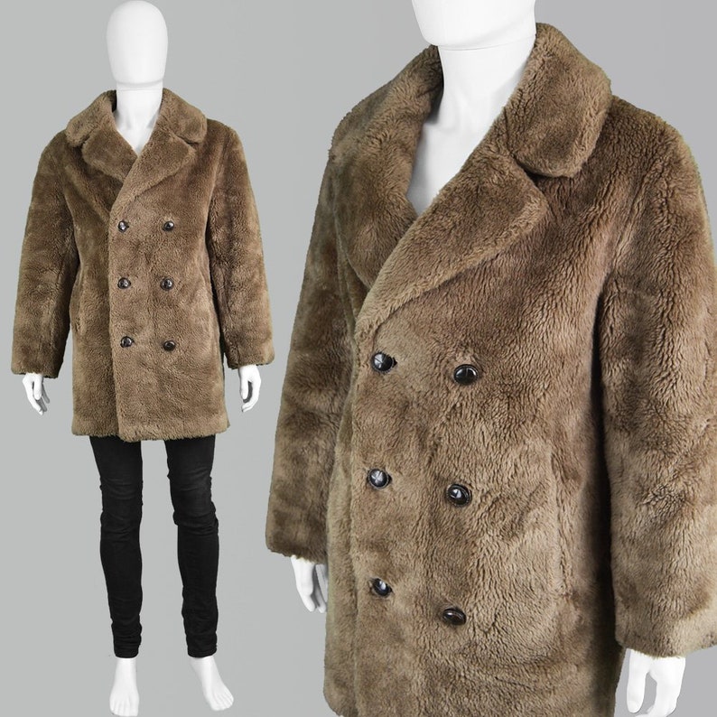 Vintage Sheepskin Shearling Coats For Men Cw877206 Image 0