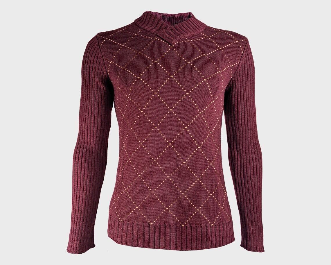 Image of Vintage Dolce & Gabbana Mens Red Sweater Pullover Jumper Wine It 46