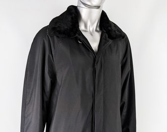 Vintage VERSACE Coat Versus Versace Jacket Black Faux Fur Vintage VERSACE Coat Versus Versace Jacket Black Faux Fur