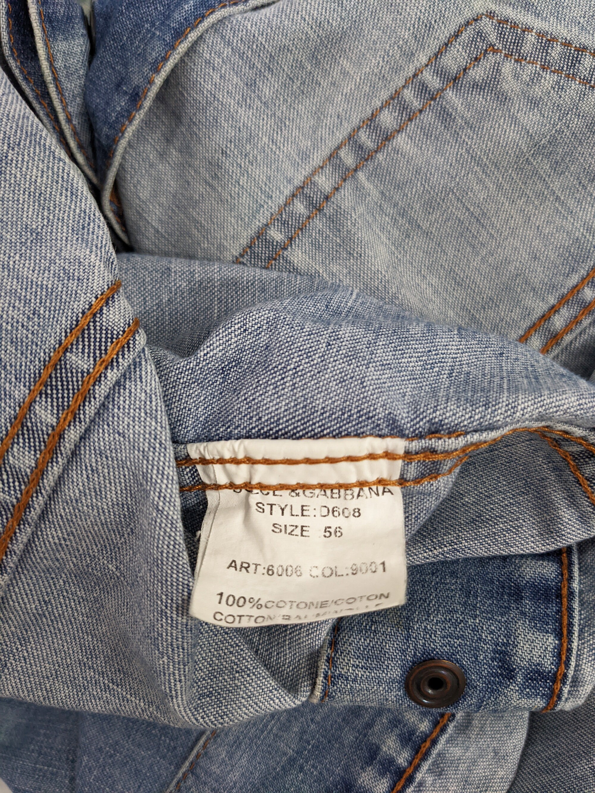 Vintage Dolce and Gabbana Denim Jacket, Stone Wash Trucker, 90s D