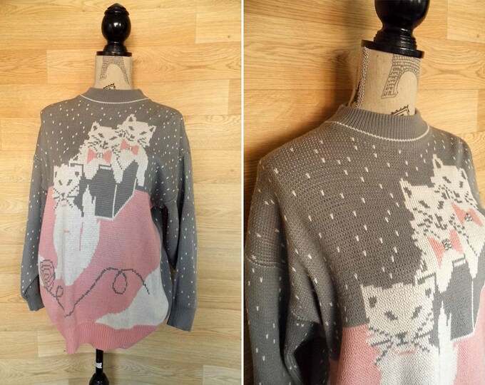 80s cat sweater