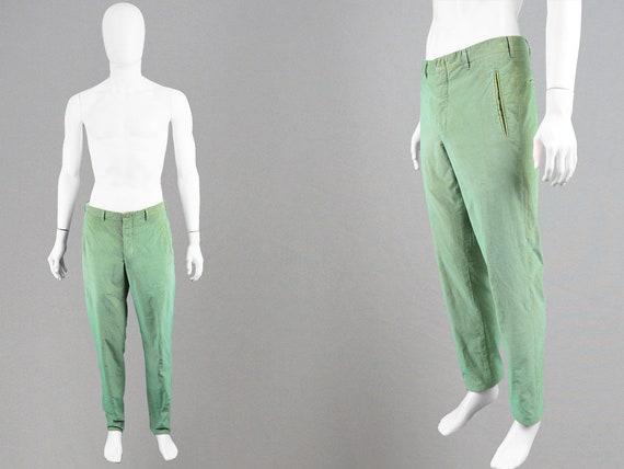 Vintage 90s ROMEO GIGLI Men's Cord Pants Mens Gree