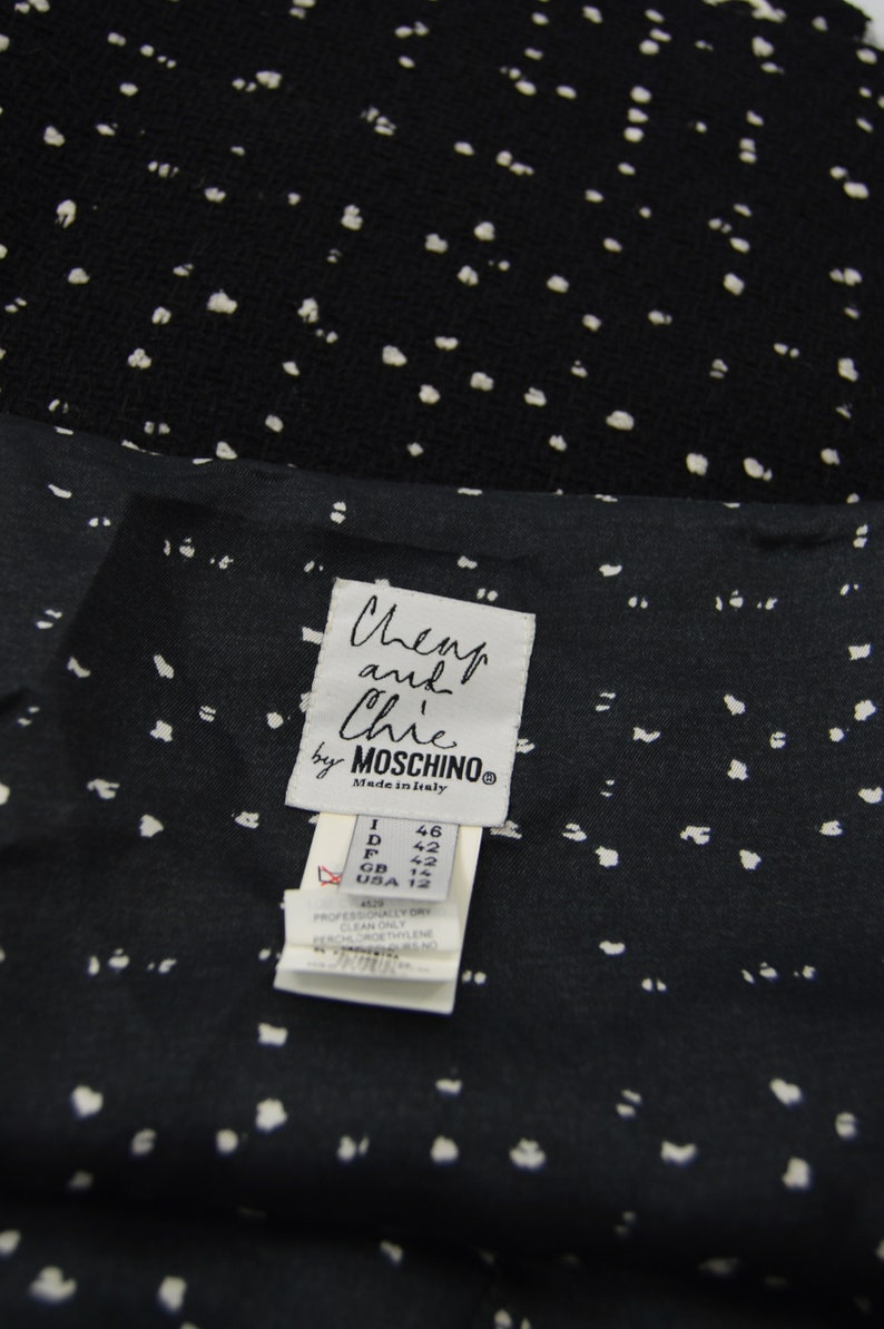 MOSCHINO Skirt Cheap /& Chic Cashmere Skirt 90s Mini Skirt
