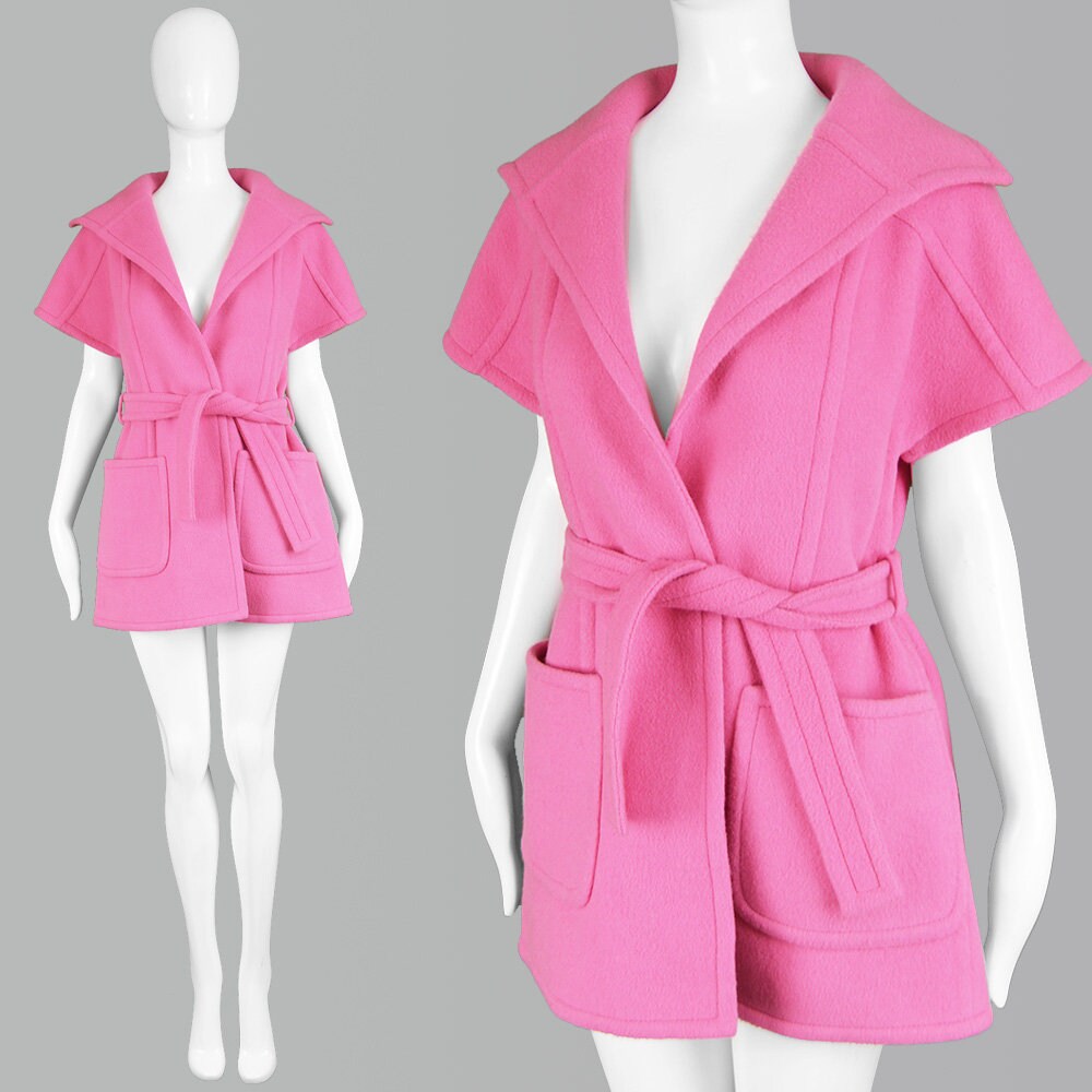 Image of S French Couture Jacket Bubblegum Pink Wool Coat Jean Charma